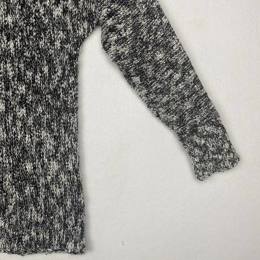 Alfani‎ Women's Size S Black and White with Sparkles Crewneck Pullover Sweater - Picture 6 of 7
